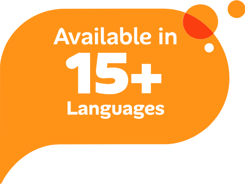 Available in 15+ languages