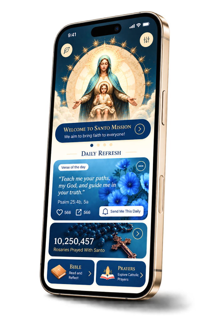 Santo Catholic App home screen